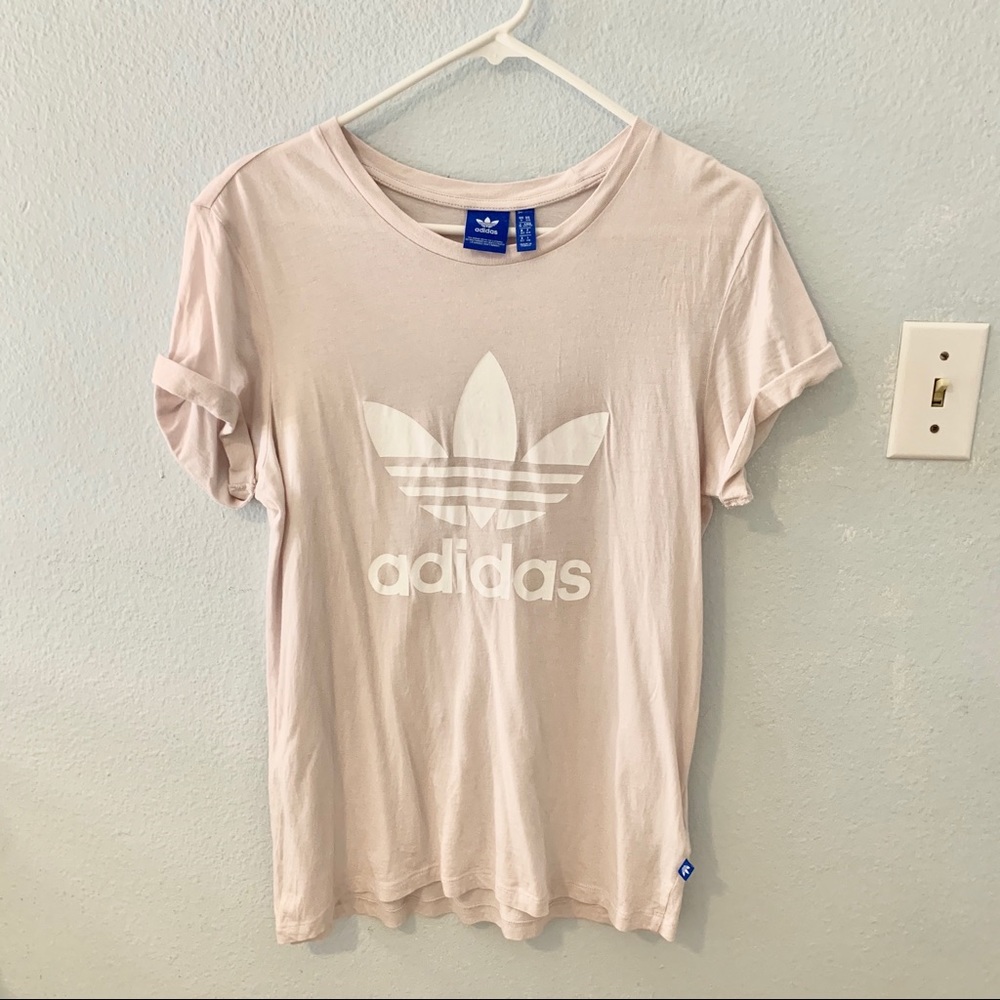 Adidas Light Pink Trefoil Oversized Tee